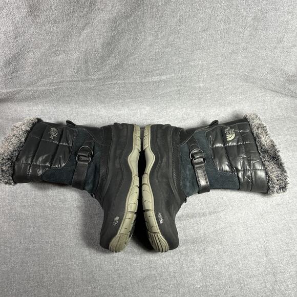 The North Face Boots Womens 6.5 Shellista Winter Insulated Pull On Black Warm - Picture 9 of 10